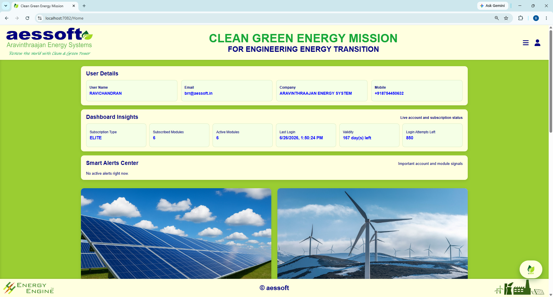 Energy transition dashboard preview