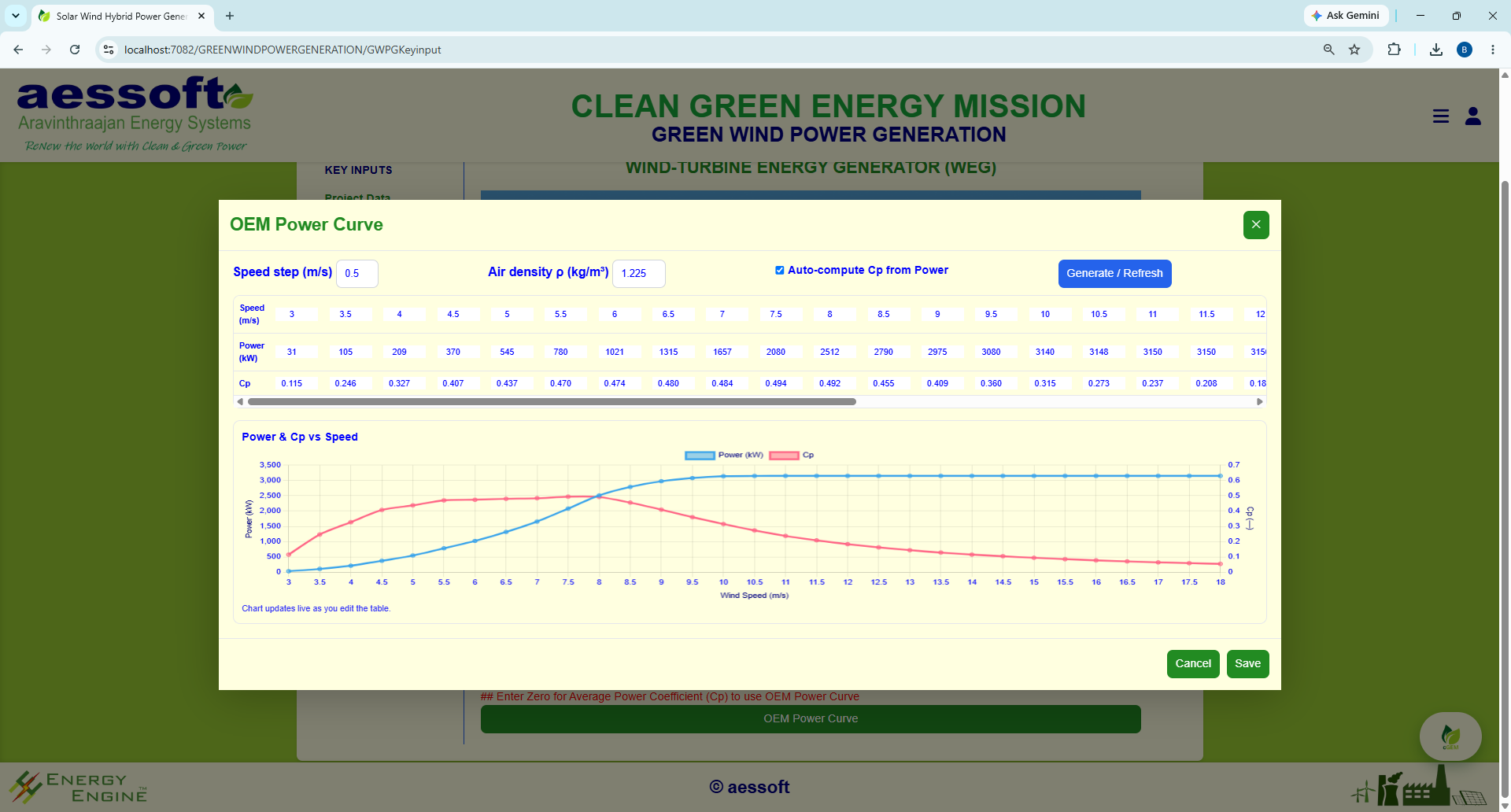 Excel export report preview